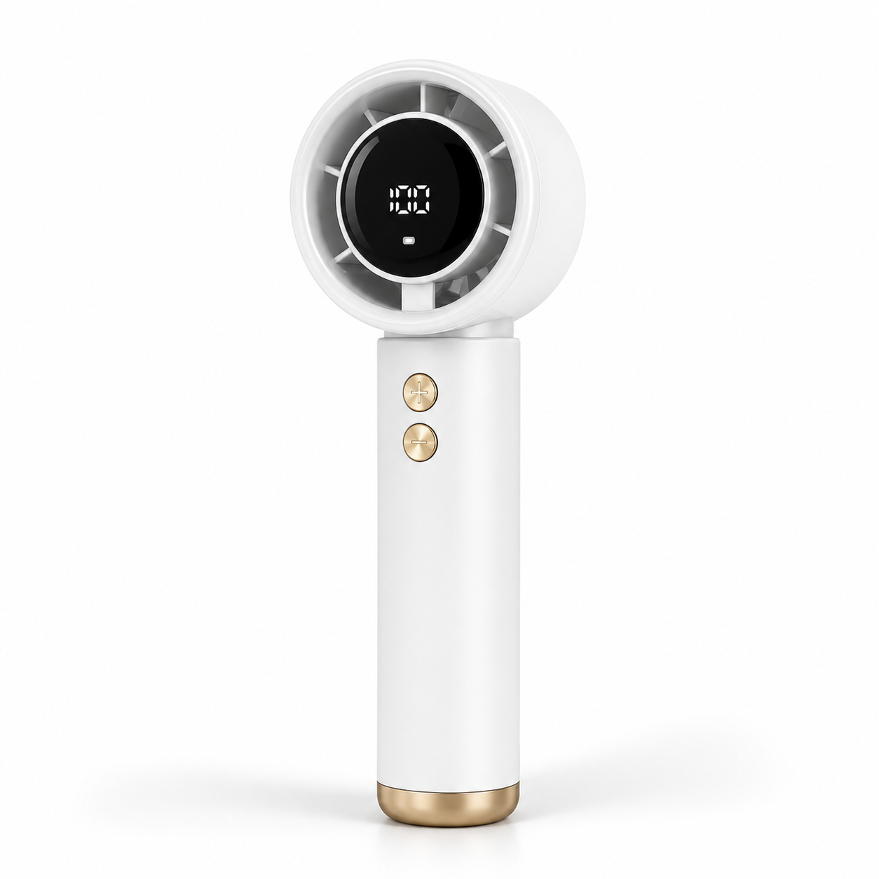 Pocket Breeze rechargeable handheld fan in pearl white