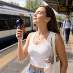 Pocket Breeze handheld fan for warm UK commutes and train platforms